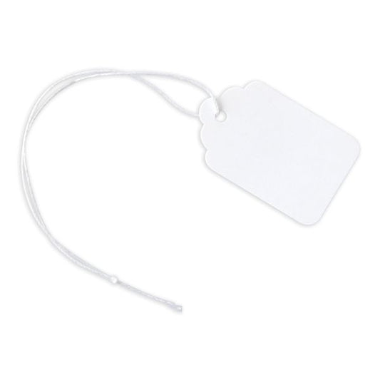 Merchandise Jewelry Tags, Size 5, 1.09" x 1.75", White, Pack Of 100 [ODFN681313]