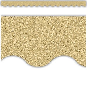 Gold Glitz Scalloped Border Trim [TCR77016]