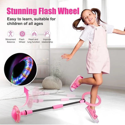 Portable Pink Ankle Skip Ball - Fun Game for Kids Aged 5-10 with Safety Padding