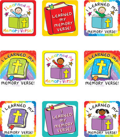 I Learned My Memory Verse! Scripture Stickers [CD168171]