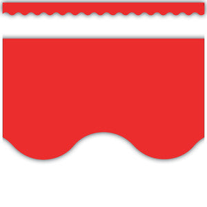 Red Scalloped Border Trim [TCR4174]