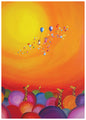 Four Giraffes & Balloons Blank Card [2681BD]