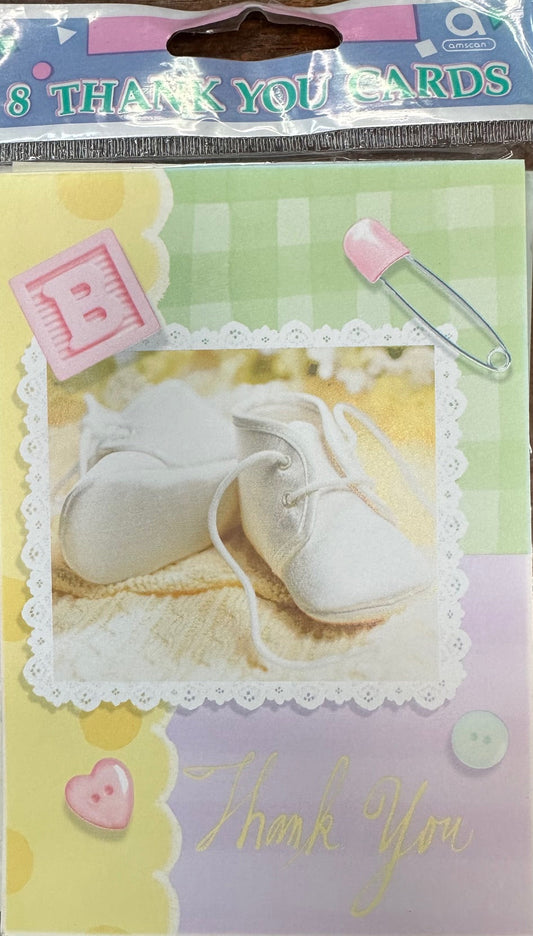 Baby Shower Thank You Cards and Envelopes 8 Pack [487063]