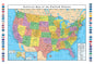 4 Foot United States Map with Flags [72116]