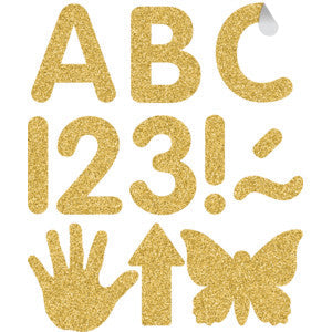Gold Glitz 2" Classic Self-Adhesive Letters Uppercase [TCR9648]