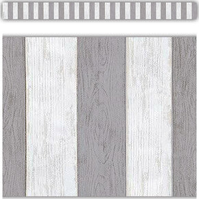 Modern Farmhouse Gray Stripes Straight Border Trim [TCR8515]