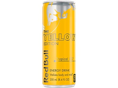 Red Bull The Yellow Edition Tropical Energy Drink, 8.4 Fl. Oz., 24 Cans/Carton (RB224483)