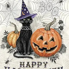 Sparkle Cat & Jack Halloween Greeting Card [HAT40144901]