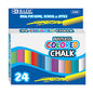 BAZIC Dustless Assorted Color Chalk (24/Box) [2406]
