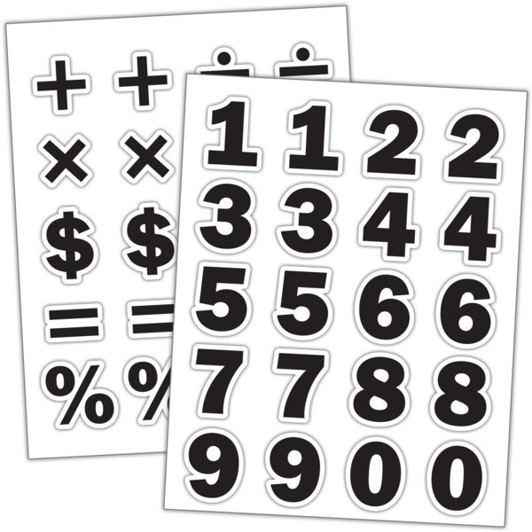 Black Numbers Stickers [TCR3558]