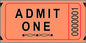 Single Ticket Roll 2000 Tickets Orange [101-O]