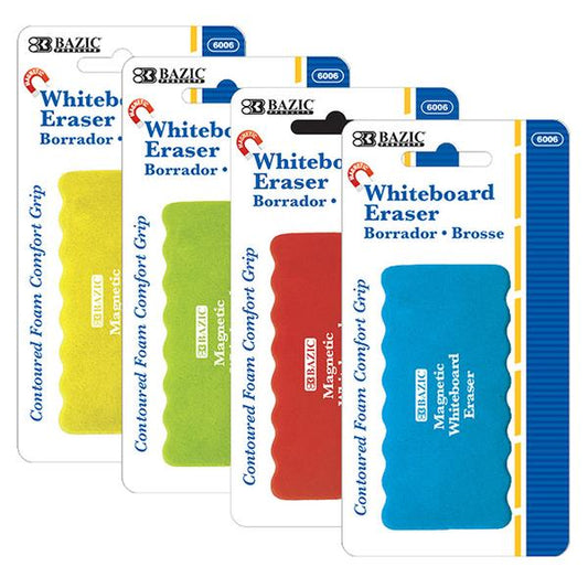 BAZIC Magnetic Whiteboard Eraser w/ Foam Comfort Grip [6006]
