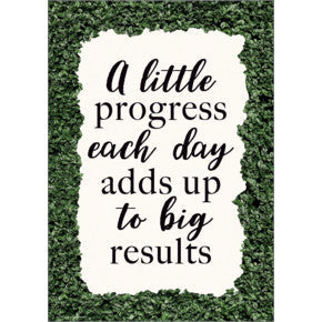 A Little Progress Each Day Adds Up to Big Results Positive Poster [TCR7994]