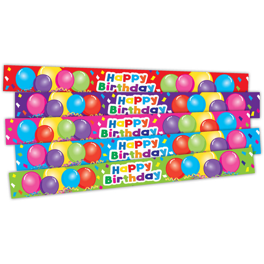Happy Birthday Balloons Slap Bracelets [TCR20666]