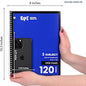 EPI Spiral Notebook 3 Subject Wide-Ruled 120 Sheets [26143]