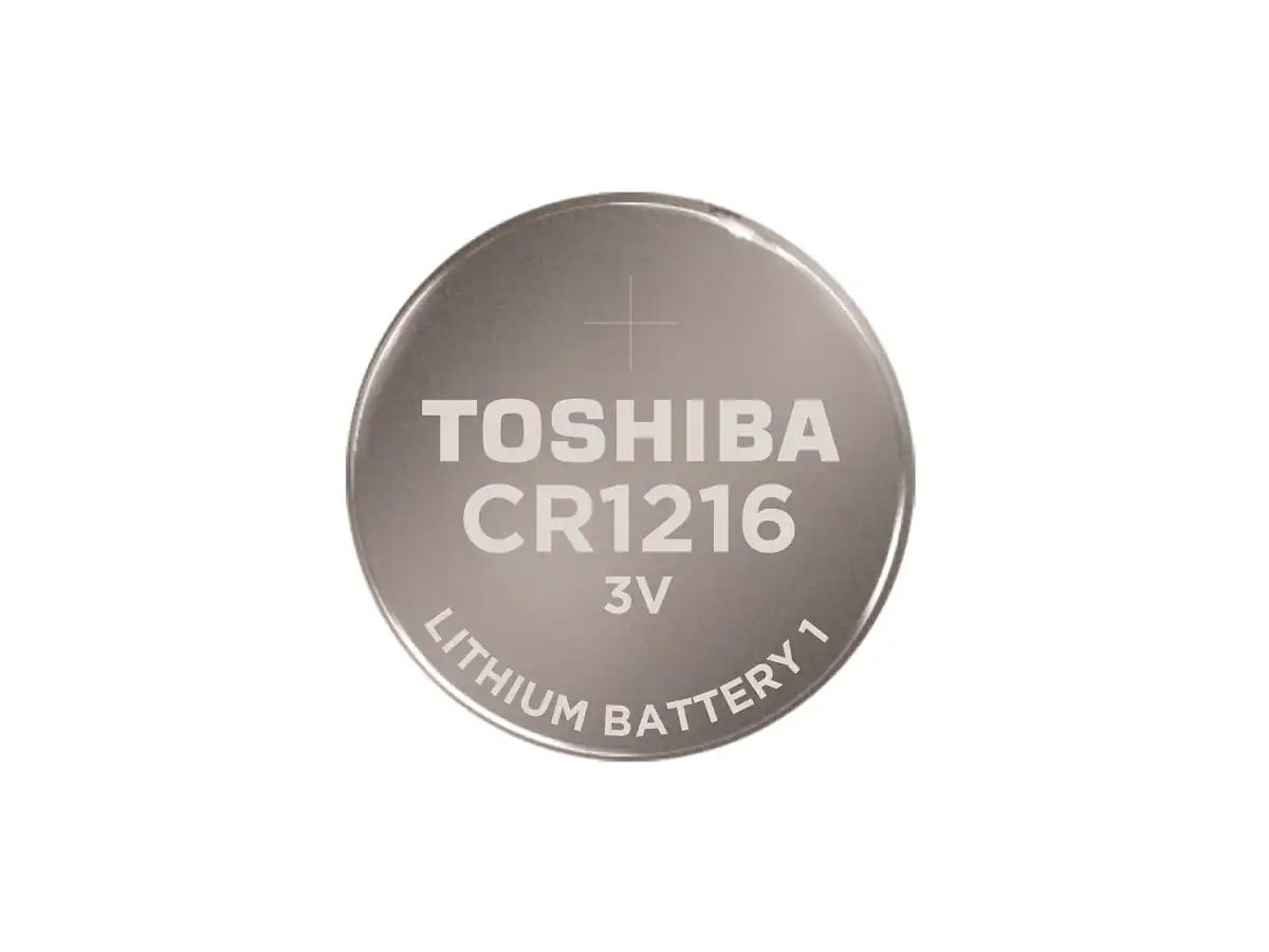 Toshiba CR1216 25mAh 3V Lithium (LiMnO2) Coin Cell Battery - 1 Piece Tear Strip, Sold Individually