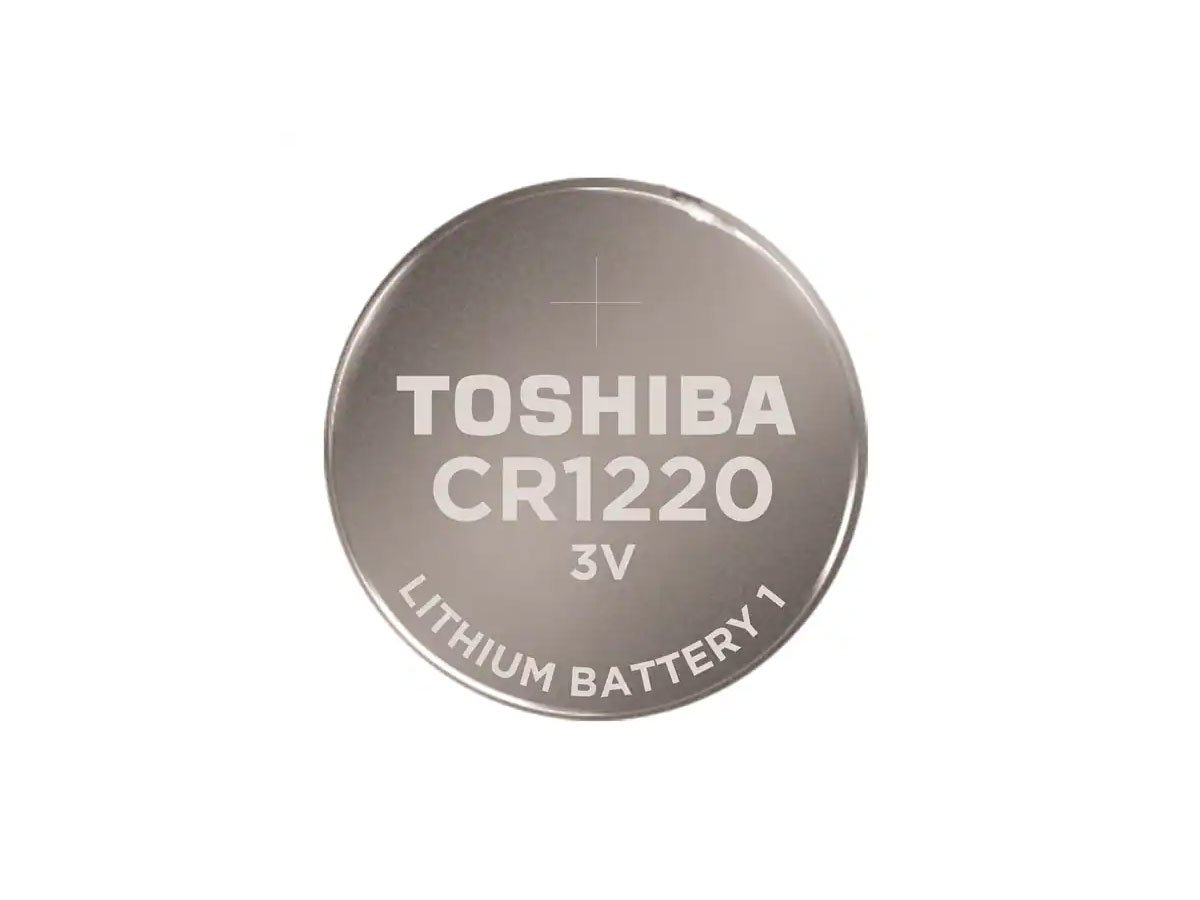 Toshiba CR1220 40mAh 3V Lithium (LiMnO2) Coin Cell Battery - 1 Piece Tear Strip, Sold Individually