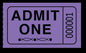 Single Ticket Roll 2000 Tickets Purple [101-PU]