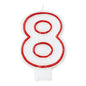 Red and White Birthday Candle Number 8 [174008]