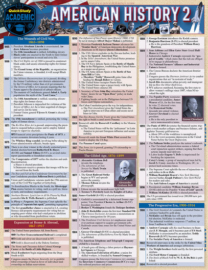 QuickStudy | American History 2 Laminated Study Guide [246961]