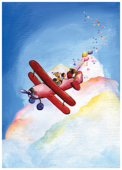 Airplane Joyride Blank Greeting Card [2676BL]