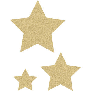 Gold Glitz Stars Accents - Assorted Sizes [TCR77025]