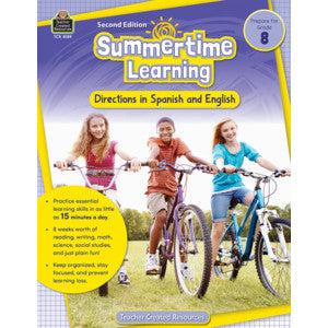 Summertime Learning Grd 8 - Spanish Directions [TCR8189]