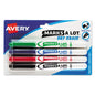 Avery MARK A LOT Pen-Style Dry Erase Markers, Bullet Tip, Assorted, 4/Set [AVE24459]