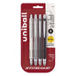 uniball Jetstream RT Retractable Ballpoint Pens, Fine Point, 0.7mm, Grey Color Barrel, Black Ink, 4 Count