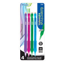 BAZIC Sparkly 0.7 mm Mechanical Pencil w/Glitter Grip 4 Pack [702]
