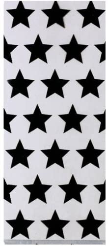 Goody Bags - Large Cellophane Clear with Black Stars and Twist Ties - 25 Pack [379550.1]