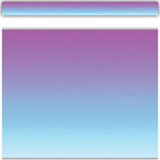 Purple and Blue Color Wash Straight Border Trim [TCR3932]