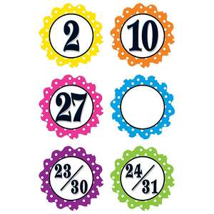 Polka Dot Flowers Calendar Days [TCR5279]
