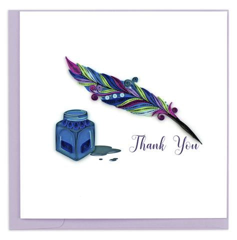 Quilled Quill & Ink Thank You Card [TY008]