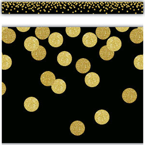 Black Confetti Straight Border Trim [TCR8880]