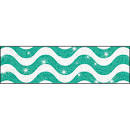 Wavy Teal Sparkle Plus Bolder Border [T85416]