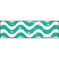 Wavy Teal Sparkle Plus Bolder Border [T85416]