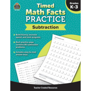 Timed Math Facts Practice: Subtraction [TCR8401]