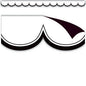 White with Black Scalloped Magnetic Border [TCR77593]