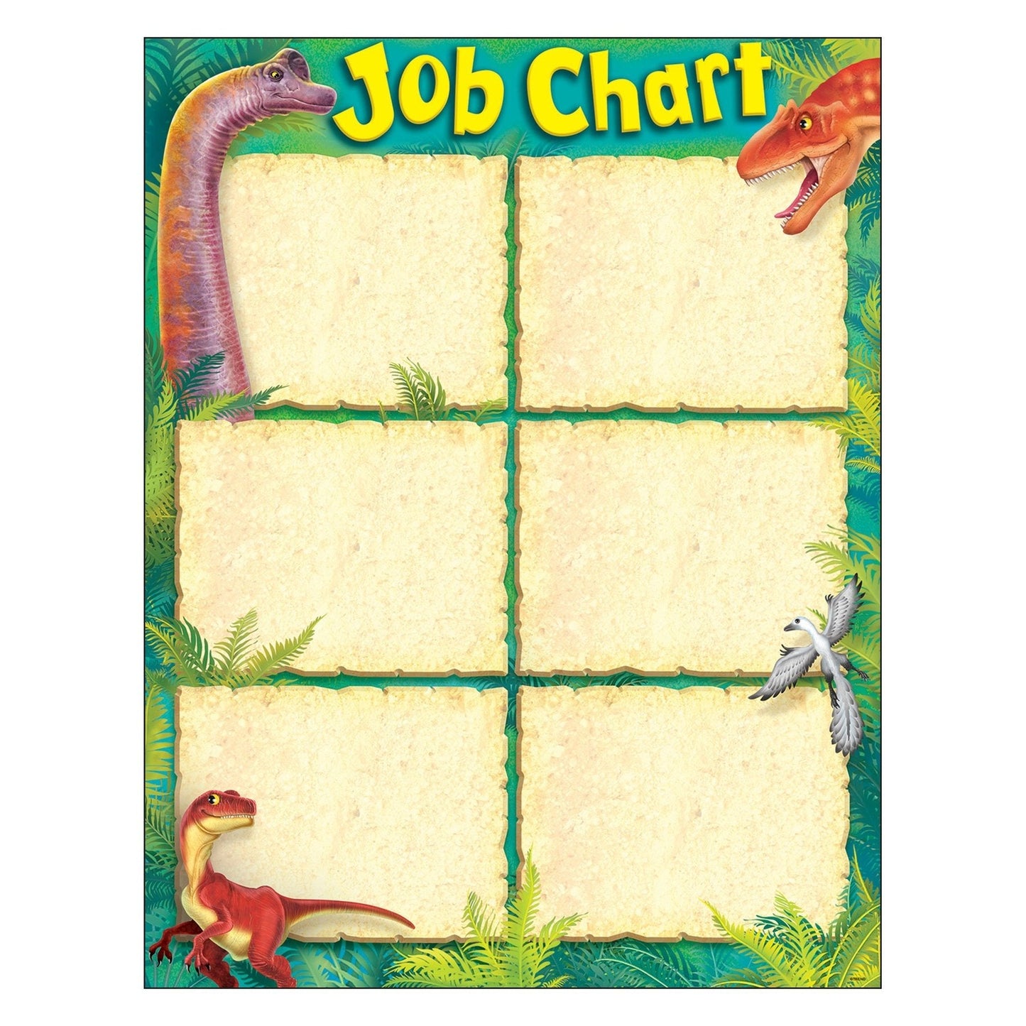 Job Chart Discovering Dinosaurs Learning Chart 17x22 [T38492]