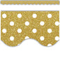 Gold Shimmer Polka Dot Scalloped Border [TCR5610] (D)
