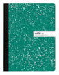 Office Depot Brand Composition Book, 7-1/2" x 9-3/4", Wide Ruled, 100 Sheets, Green [7441674]