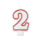 Red and White Birthday Candle Number 2 [174002]