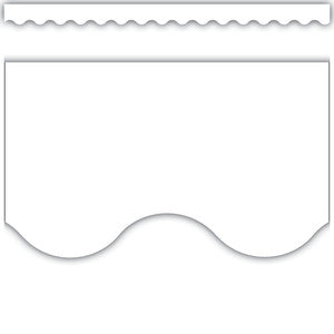 White Scalloped Border Trim [TCR5595]