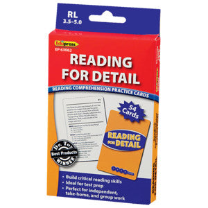 Reading for Detail Practice Cards Blue Level [TCR63062]