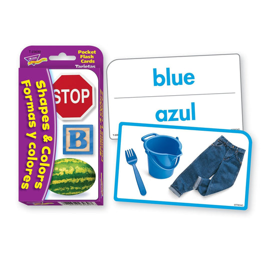 Colors & Shapes/Colores y formas (English/Spanish) Pocket Flash Cards [T23030]