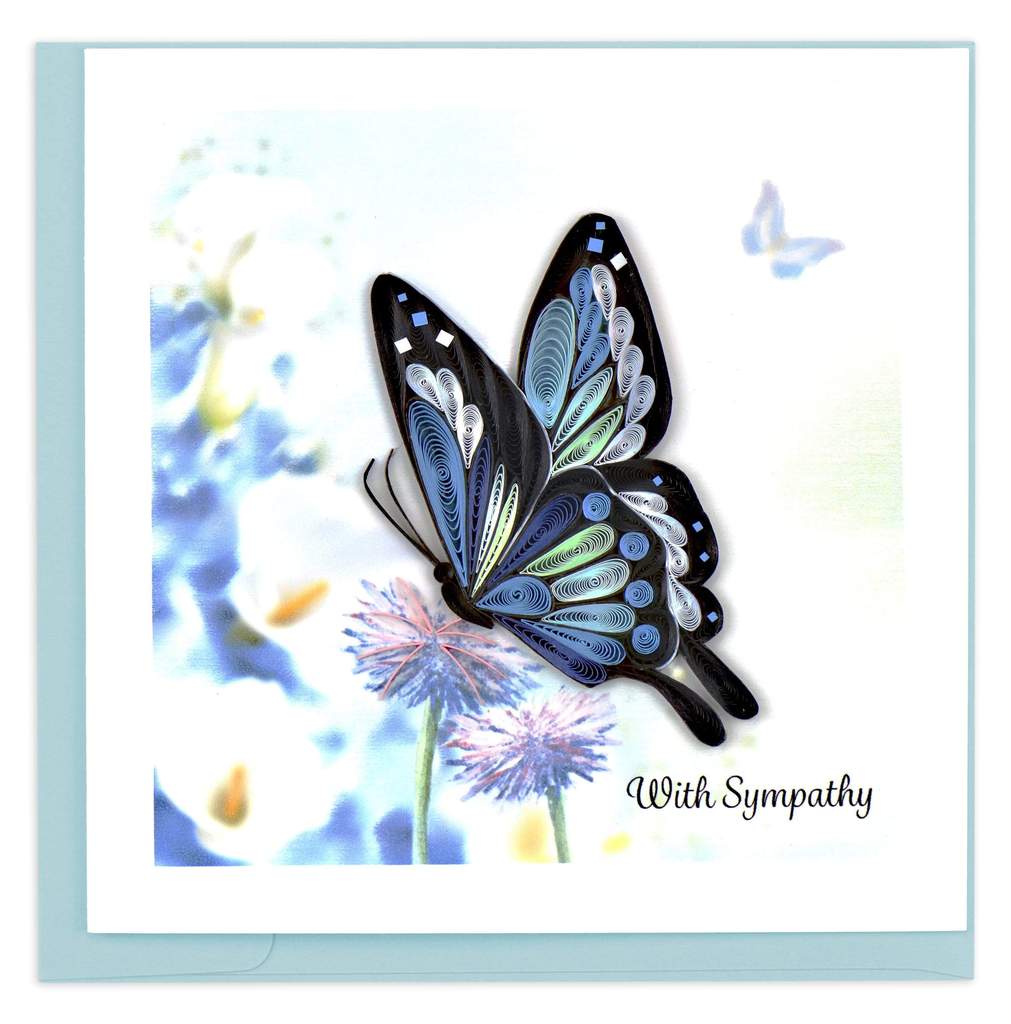 Quilled Sympathy Butterfly Greeting Card [SO735]