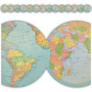 Travel the Map Globes Die-Cut Border Trim [TCR8640]