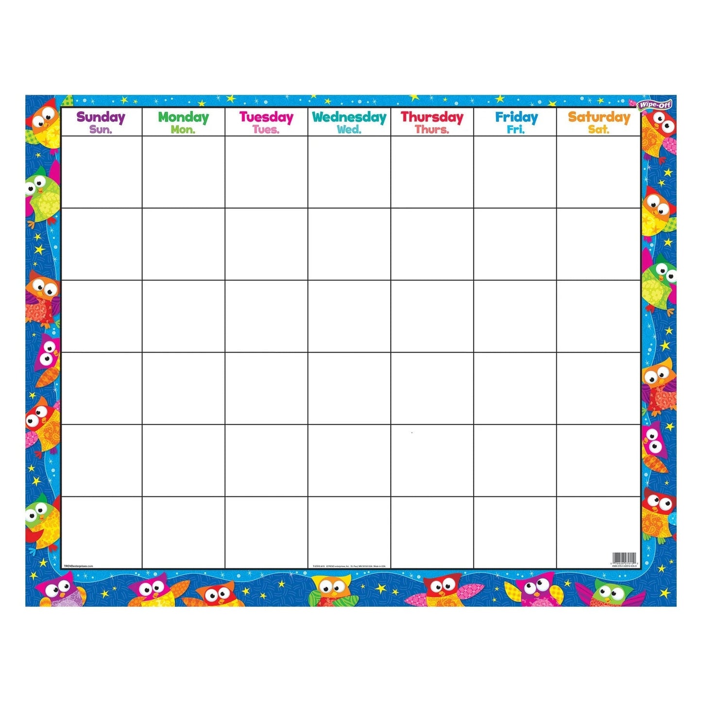 Owl-Stars! Wipe-Off Calendar - 22IN x 28IN [T27015]