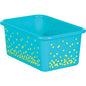 Teal Confetti Small Plastic Storage Bin [TCR20893]